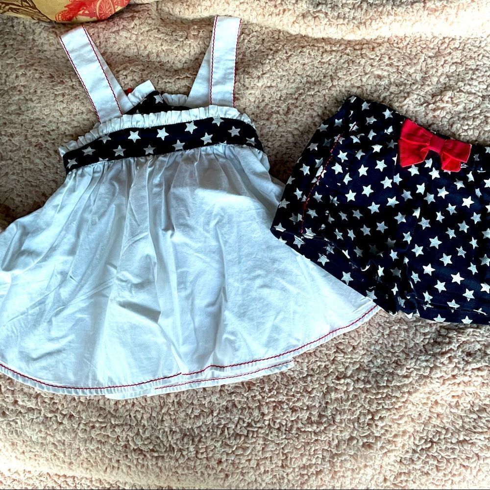 Like new patriotic tank short set 18m